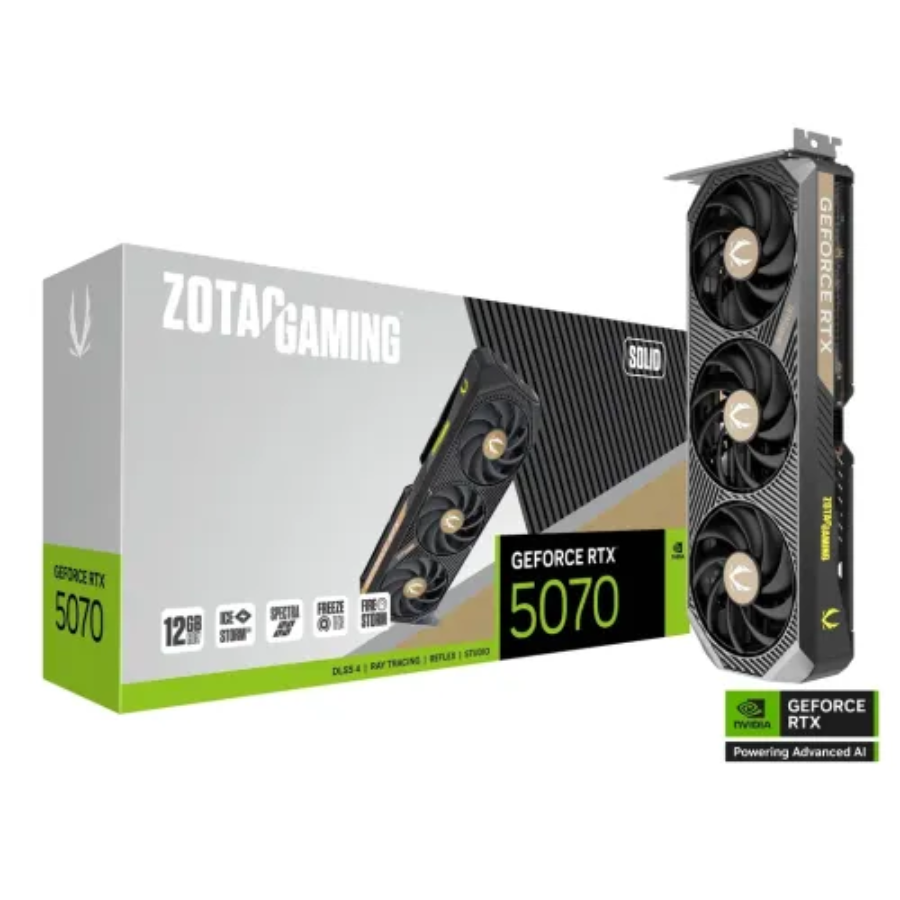 ZOTAC RTX 5070 SOLID 12GB DDR7 GRAPHICS CARD